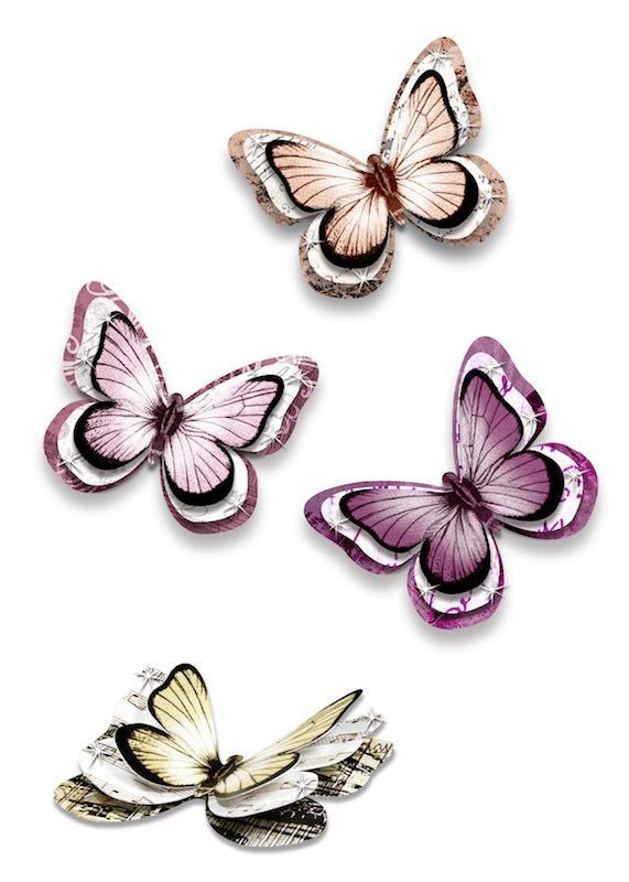Deko Schmetterlinge Shabby Rose