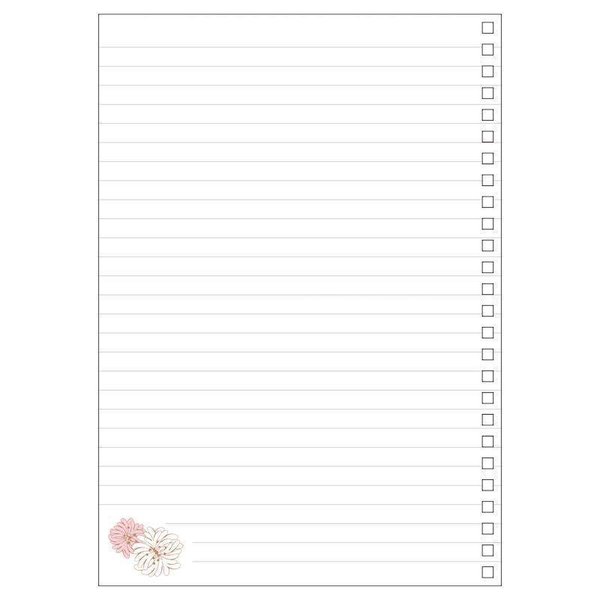A5 Notebook Chrysanthemum-Blossom-Pink
