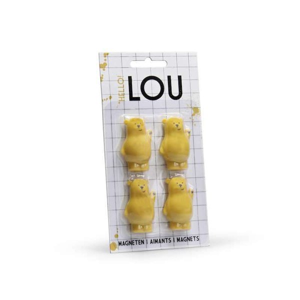Bear Lou Magnete, 4 Stück