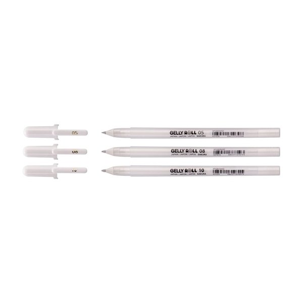 Gelly Roll Bright White, Set mit 3 Stiften