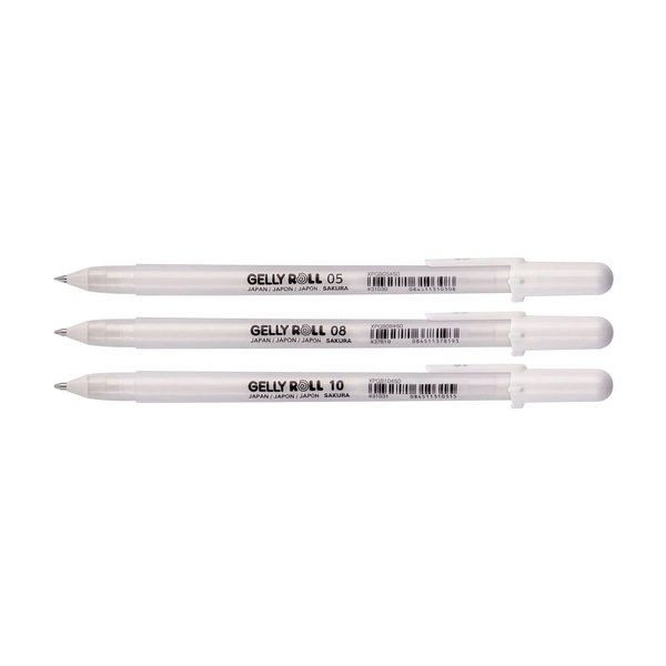 Gelly Roll Bright White, Set mit 3 Stiften